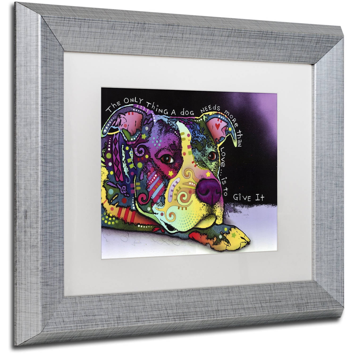 Trademark Fine Art "Affection" Canvas Art by Dean Russo, White Matte, Silver Frame