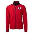 thumbnail image 2 of Men's-Cutter & Buck  Red New England Revolution Big & Tall Cascade Eco Sherpa Fleece Full-Zip Jacket, 2 of 3