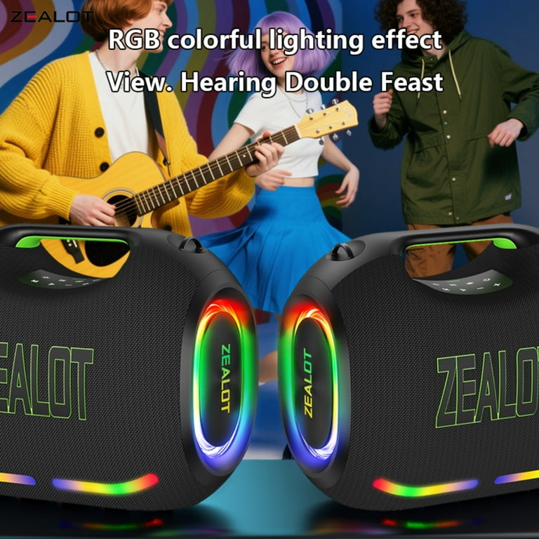 ZEALOT ZE21, 250W Outdoor Speakers Waterproof Wireless: IPX6