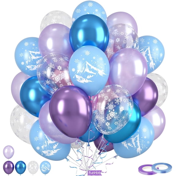Orange and Blue Balloons, 50pcs Orange Bow Dark Royal Light Blue Confetti Latex Birthday Balloons for Boy Girl Birthday Party Decorations Baby Shower Graduation Celebrations Backdrop