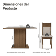 thumbnail image 3 of Juego de Comedor con Mesa y 4 Sillas Madesa Viena MC, 3 of 5
