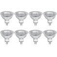 thumbnail image 1 of Halogen Bulb Gu5.3 Mr16 35w 12v Warm White 2800k Dimmable, Glass Cover 400 Lumens 2 Pin Replacement Spotlight, Pack Of 8 Cisea, 1 of 5