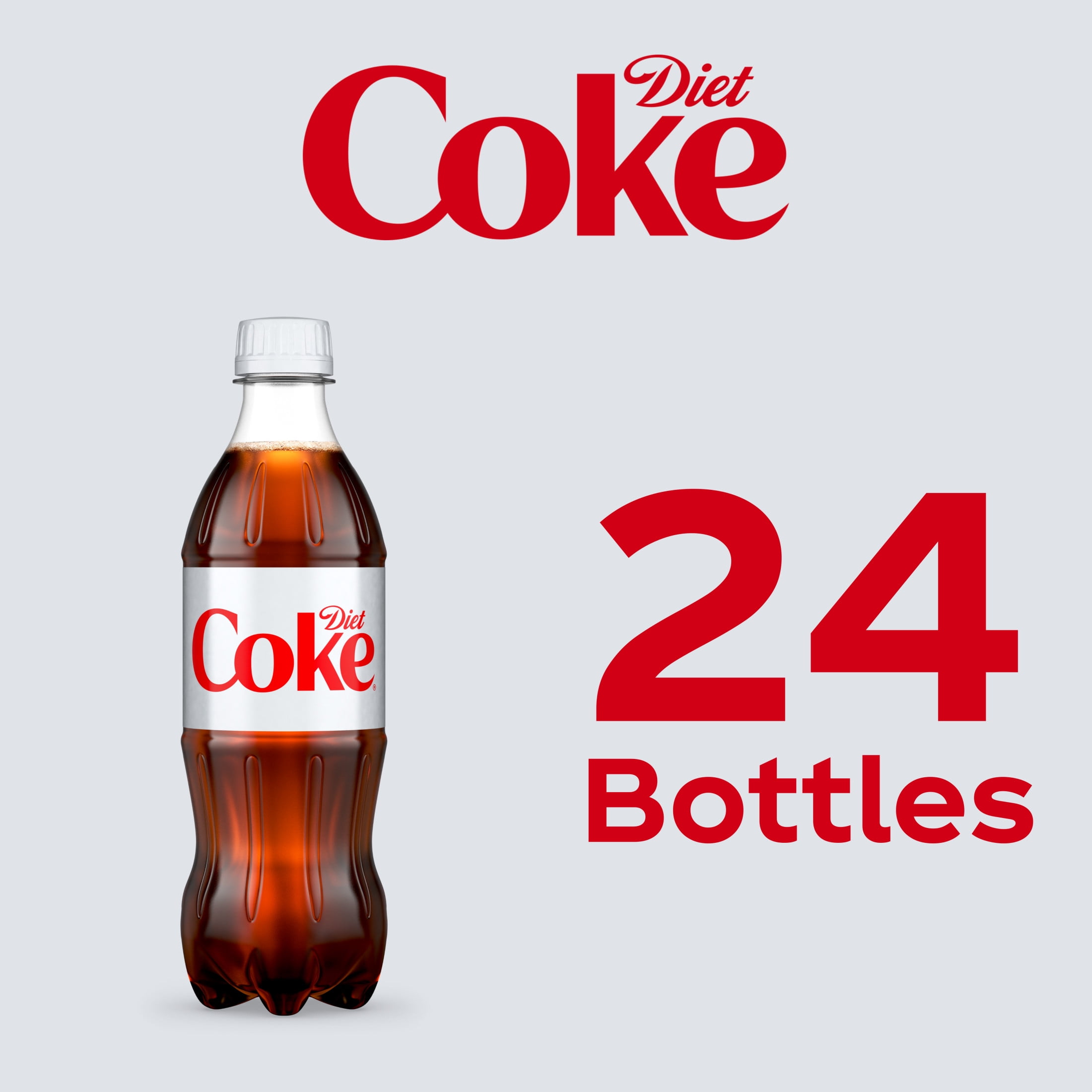 Diet Coke Diet Cola Soda Pop, 16.9 fl oz Bottles, 24 Pack