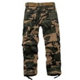 thumbnail image 2 of Men's Cargo Pants with 8 Pockets,Cotton Camo Pants Relaxed Fit Utility Hiking Pants, Ripstop Work Pants(No Belts),AF Camo Size 36, 2 of 7