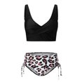 thumbnail image 1 of Traje de Baño de Dos Piezas de Vendaje de Bikini Sin Espalda Con Estampado de Mujer Conjunto de Ropa de Playa Odeerbi ODB119055, 1 of 7