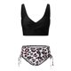 thumbnail image 1 of Traje de Baño de Dos Piezas de Vendaje de Bikini Sin Espalda Con Estampado de Mujer Conjunto de Ropa de Playa Odeerbi ODB119056, 1 of 7