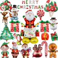 thumbnail image 2 of Globos de aluminio con diseño de feliz Navidad, decoración de pie, Papá Noel, muñeco de nieve, alce, globo inflable para niños, regalos de Navidad de Feliz Año Nuevo, 2 of 5