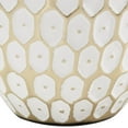 thumbnail image 5 of DecMode 10" Geometric Dot Gold Metal Vase with White Accents, 5 of 10
