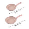 thumbnail image 3 of Lttoisl Non-Stick Marble Frying Pan for Eggs, Induction Cooker & Gas Stove Compatible, Small 4.72 Inch Pink Skillet, Easy Clean, Durable Cookware, 3 of 8