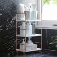 thumbnail image 4 of Advancent Estante ajustable, estante de almacenamiento para baño, organizador de cocina, 3 capas/2 capas, estante de plástico cuadrado de Juegos de accesorios de baño No.04, 4 of 6