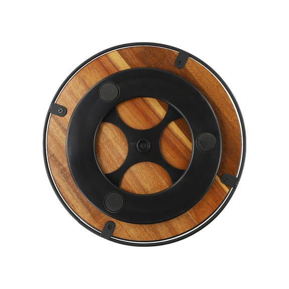 Wooden Seasoning Bottle Turntable Organizer Round Table Countertop Storage YIWEI