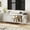 White, variant on 71 Inch TV Stand with Power Outlet for TVs up to 80 Inch, Entertainment Center with Storage and Adjustable Shelves, Media Console with Sliding Doors for Living Room, Black