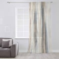 thumbnail image 3 of Beige Gray Semi Sheer Curtains Drapes for Living Room, Bedroom, French Doors Window 54 Inches Long, Abstract Grunge Mottled Neutral Texture Rod Pocket Chiffon Curtain Drapery Voile Draperies Panel, 3 of 6