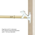 thumbnail image 6 of Anley 60" Solid Pine Wooden House Flagpole - 5 Ft Wall Mount Wood Flag Pole (Flag and Flagpole Holder NOT Included), 6 of 7