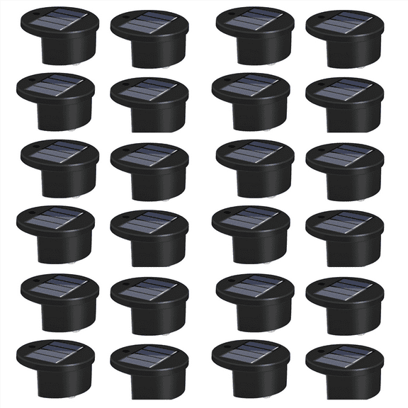 24pack Solar Powered Swimming Pool Edge Lights for Inground Pools, Above Ground Waterproof Wireless Pool Decorations,24x Solar Light(Colored Light),Black