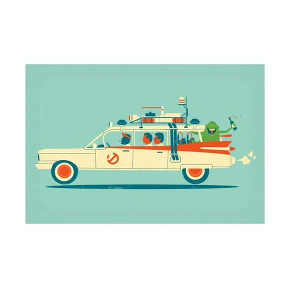 Canvas Wall Art - Jay Fleck 'Party In The Back' Wall Art for Living Room, Bedroom, or Office Décor by Trademark Fine Art - 19 x 12 Inches