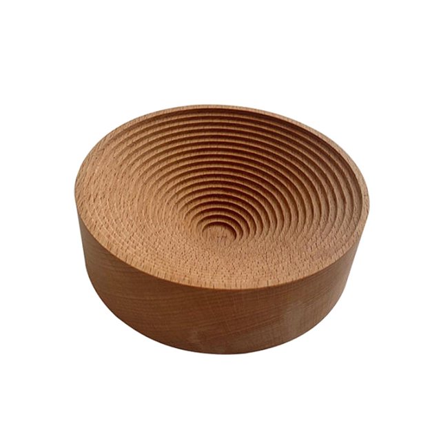 Bandeja de madera estilo nórdico antideslizante para servir aperitivos, pasteles y joyas redondo