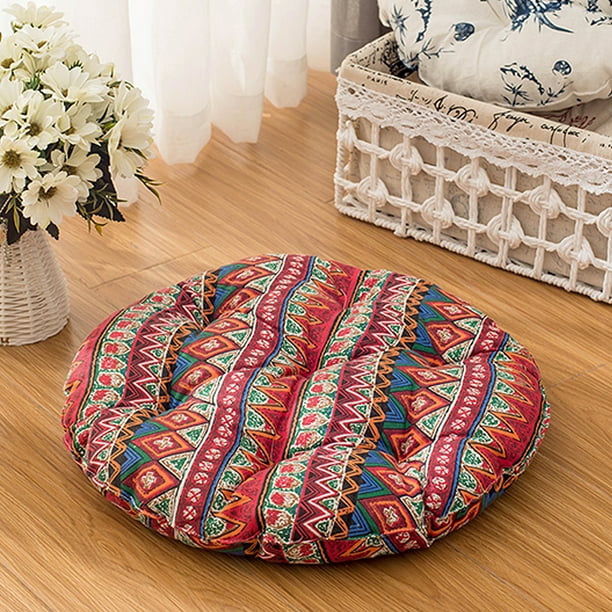 17x17inch 6cm Modern Round Cotton Linen Chair Cushion Pillow Seat