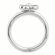 Sterling Silver Citrine Flower Ring