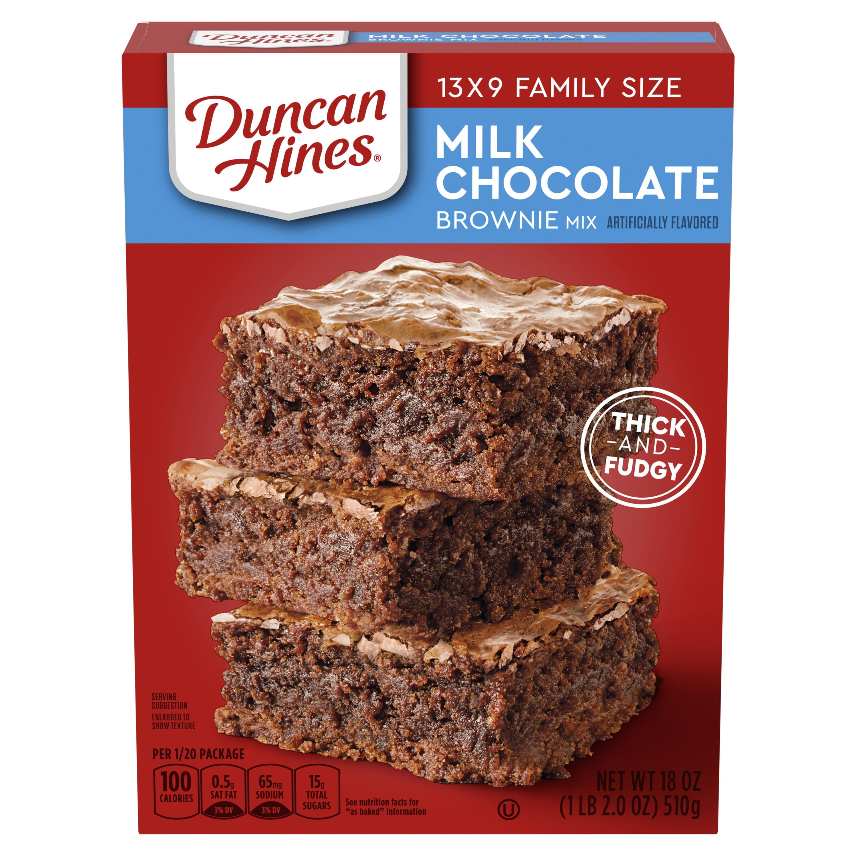 Duncan Hines Milk Chocolate Brownie Mix, Family Size, 18 Oz