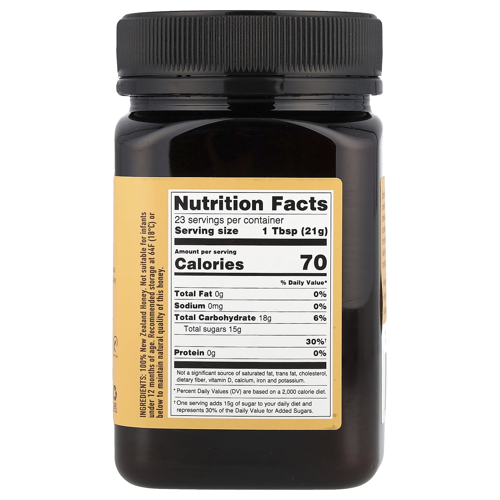 Egmont Honey Manuka Honey, Raw & Unpasteurized, MGO 50+, 17.6 oz (500 g)