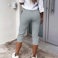 thumbnail image 4 of Tauxra Capri Pants for Women, Office Ankle with Pockets, Casual Stretch Solid Color for Work & Daily Wear, 4 of 9