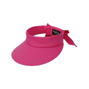 Women S Spf 50 Protection Wide Brim Beach Sun Visor Hat Red Walmart Com