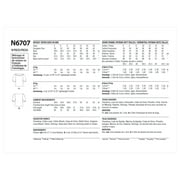 New Look Sewing Pattern N6707 - Misses Tops, Size: A (4-6-8-10-12-14-16)