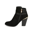 thumbnail image 4 of Nature Breeze Goldrush-01 Women Faux Suede Harness Buckle Chunky Heel Bootie, 4 of 5