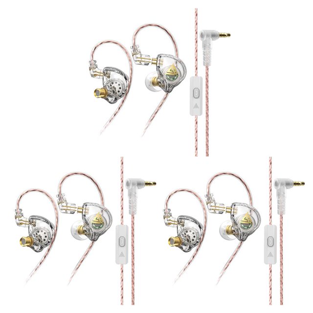 Xingzhi AK6 PLUS Écouteurs Filaires Oreillette à Réduction de Bruit Mains Libres Casque Blanc avec Micro 3 Ensembles