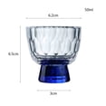thumbnail image 2 of Small Clear Glass Tea Cups with Colorful Footed, Diamond Embossed Tea Tasting Cup Shot Glasses, 1.7oz/50ml, 2 of 7