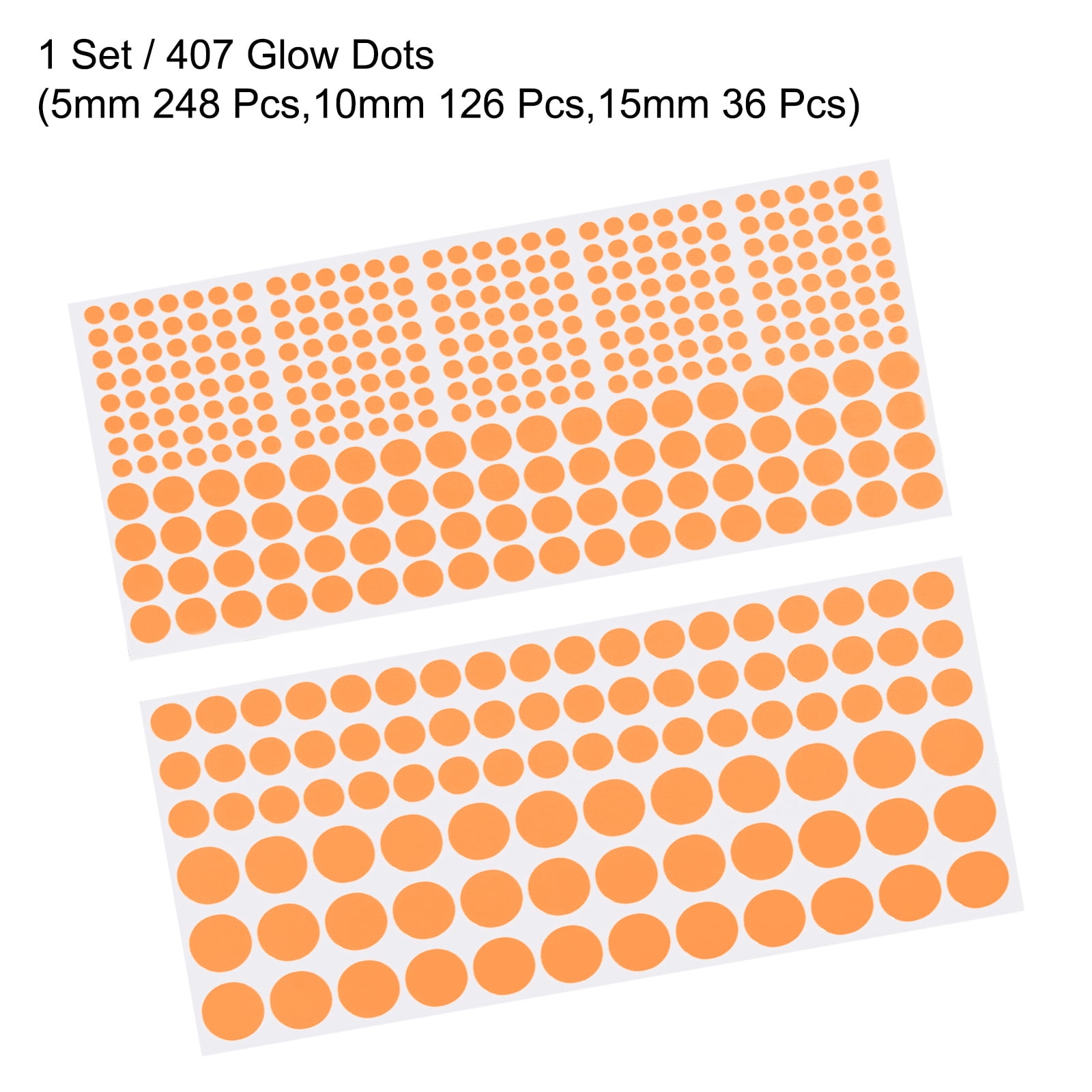 Unique Bargains Glow in the Dark Tape Dots for Home and Office Decoration Orange