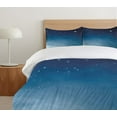 thumbnail image 6 of Ambesonne Night Duvet Cover Set, Ombre Inspired Sky Vibrant Stars Universe Astronomy Exploration, Decorative 2 Piece Bedding Set with 1 Pillow Sham, Twin Size, Pale Blue Dark Blue Twin Pale Blue Dark Blue, 6 of 7