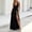 Black, variant on Qulqfy Black Summer Dresses for Women Boho Maxi Casual Wedding Guest Sleeveless Plain Flowy Side Slit Corset Halter Beach Long Dresses L