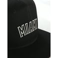 thumbnail image 3 of Original Snapback Custom American Cities State Letters Ajustable Flat Visor Cap (Miami Black, White Black), 3 of 7
