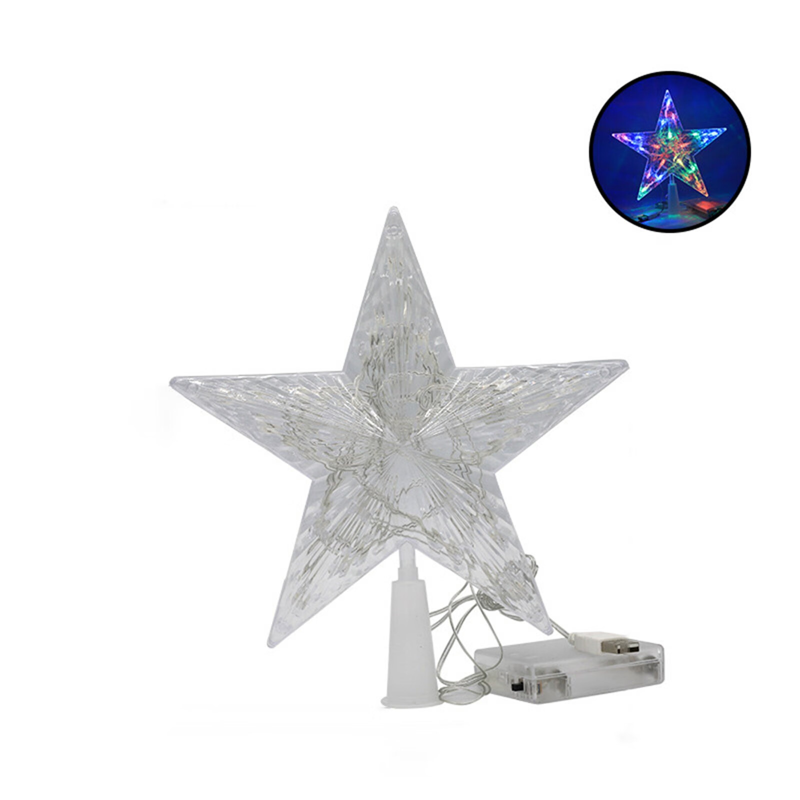 Christmas Tree Topper Waterproof Christmas Star Tree Topper Lights