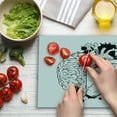 thumbnail image 3 of Sketch Cutting Board, Outline Hand Drawn Half Human Heart and Brain Logic and Emotion Priority, Decorative Tempered Glass Cutting and Serving Board, in 3 Sizes, by Ambesonne, 3 of 5