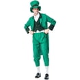 thumbnail image 4 of Seasons Men St. Patrick's Day Costume Green Leprechaun Costume Suit Victorian Tailcoat Jacket, XL, 4 of 6