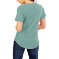 thumbnail image 2 of Hat and Beyond Women's Casual Scoop Neck Round Hem Top Short Sleeve Tee Shirt, 2 of 6