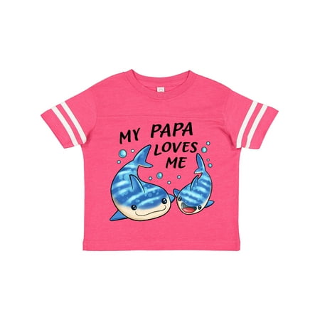

Inktastic My Papa Loves Me- Whale Shark Gift Toddler Boy or Toddler Girl T-Shirt
