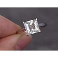 thumbnail image 2 of 1 Carat Solitaire Man made diamond moissanite Wedding Ring for her with 18k Gold Plating, 2 of 6
