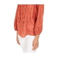 thumbnail image 3 of Style & Co. Womens Cotton Eyelet Blouse Orange S, 3 of 3