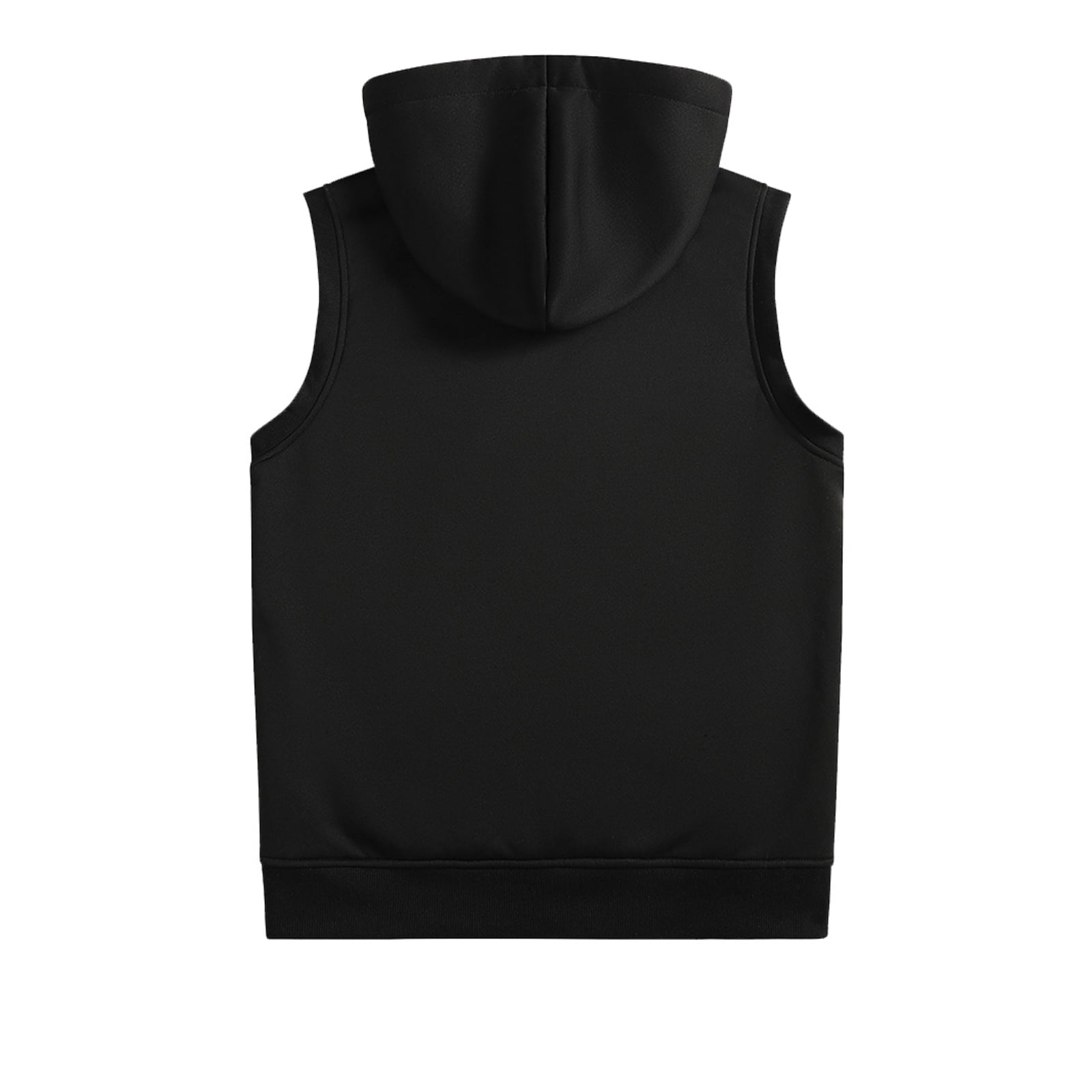 TrdSipl Men's Fleece Hooded Vest Sleeveless Stand Collar Zip Up Waistcoat Outdoor Thermal Ski Vest for Hiking Travel Golf