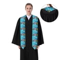thumbnail image 4 of Zufioo Corals and Tropical Fish Print Graduation Shawl Ribbon, Graduation Ribbon for Male and Female Graduates-Sharp Corner, 4 of 7