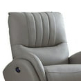 thumbnail image 2 of Leatherette Upholstered Power Recliner with Contoured Seats, Gray, 2 of 5