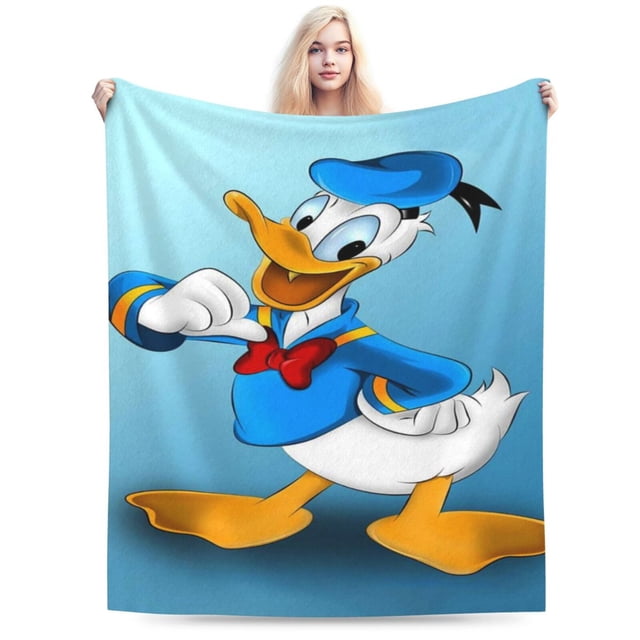 Manta de dibujos animados del pato Donald, manta de forro polar ultra suave y acogedora de lujo para sofá cama, mantas de franela cálidas para todas las estaciones, ropa de cama para niños,