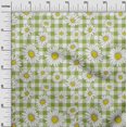thumbnail image 2 of oneOone Viscose Jersey Olive Green Fabric Sunflower Floral Craft Projects Decor Fabric Printed By The Yard 60 Inch Wide, 2 of 5