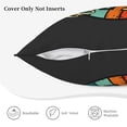 thumbnail image 5 of Velvet Decorative Throw Pillow Covers Set of 2, Soft Square Cushion Cover with Invisible Zipper Retro 70s Car Printing, 18"x18", 5 of 7