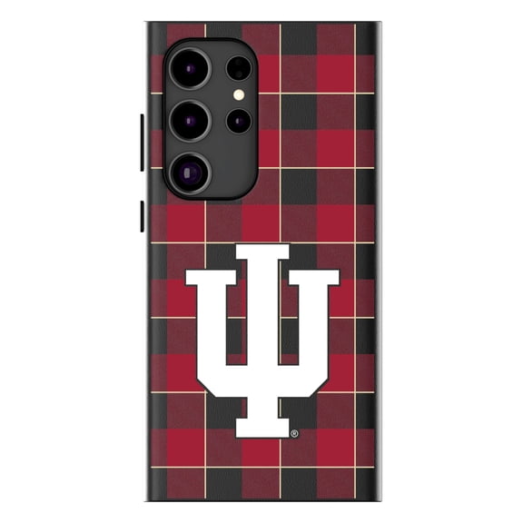 Keyscaper Indiana Hoosiers Plaid Galaxy Magnetic Bump Case