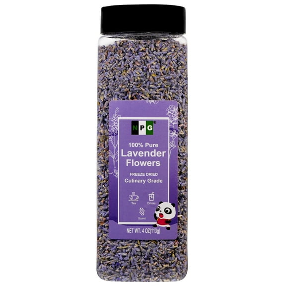 NPG Culinary Grade Lavender Flowers 4 Ounces, Lavender Buds for Tea, Baking, DIY Soap, Candle Making, Potpourri, Natural Fragrance Sachets, All-Natural, Non-GMO